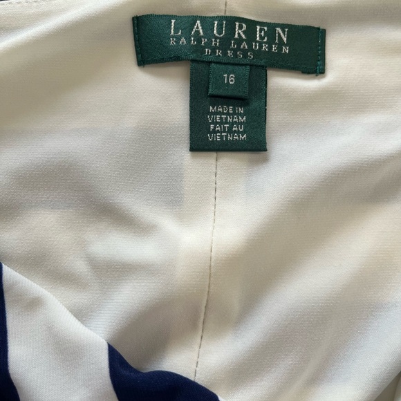 Ralph Lauren Navy & White Striped Tie-Waist Midi Dress - Picture 4 of 12